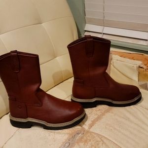 WOLVERINE Steel toed metguard work boots. Size-9